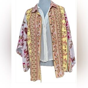 Aratta Floral Multicolor Kimono Blouse